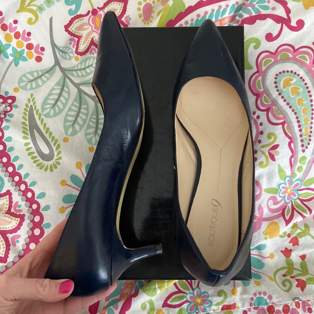 Navy kitten heels size 10.5